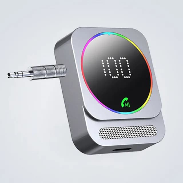 【Nil】J48 AUX車載音頻接收器 藍牙5.3 通用立體無線適配器 車家兩用 手機平板電腦音響發射器