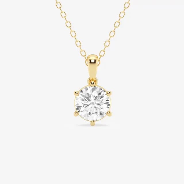 【鉅曜】鉅曜 18K GIA 1克拉 最白D色 經典鑽石項鍊 三色任選 培育鑽石(培育鑽)