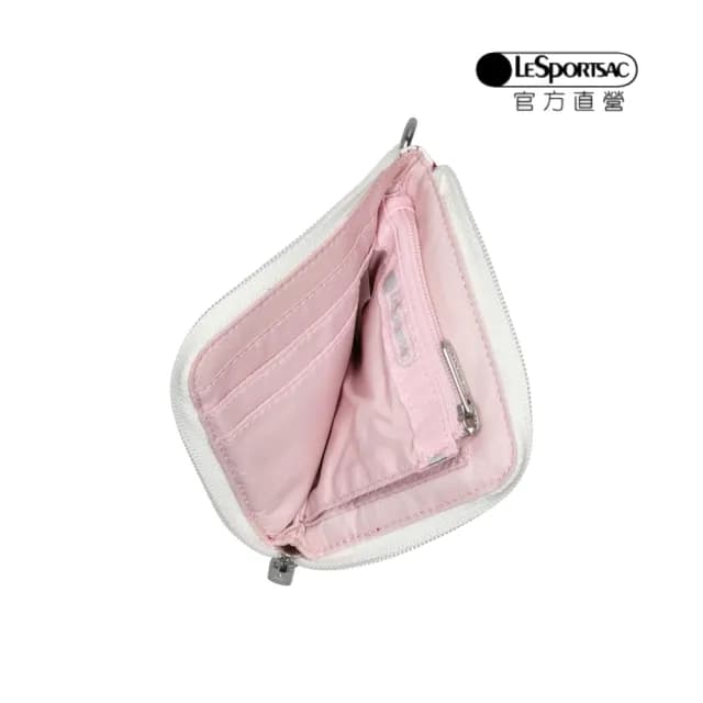 【LeSportsac官方直營】輕量尼龍 極簡輕薄錢包(1112 幸福莓語)