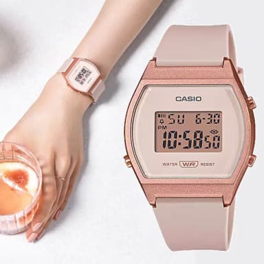 【CASIO 卡西歐】乾燥玫瑰色女錶 電子錶 送禮 禮物 推薦(LW-204-4A)