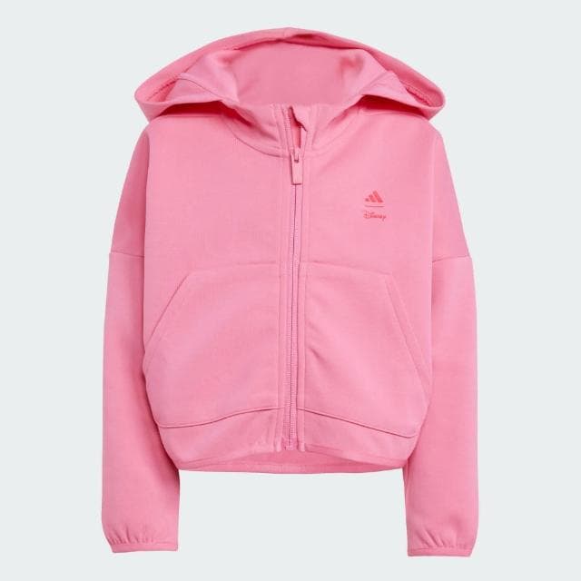 【adidas 愛迪達】DISNEY 米妮 運動外套 童裝 JF3649