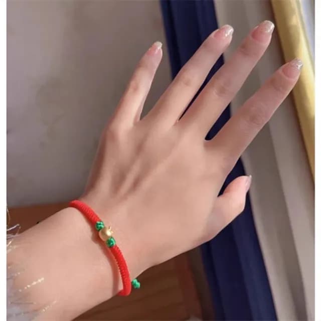 【Penny珮妮】999黃金迷你蘋果平安果手繩手鍊(母親節 交換禮物 生日禮物 情人節 尾牙 新年 結送女友女友)