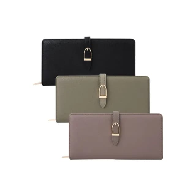 【Haoner】雙11 優雅多卡位壓扣式長夾 皮夾 錢包 零錢包(女用皮夾 皮包 女生長夾 女皮夾 長皮夾