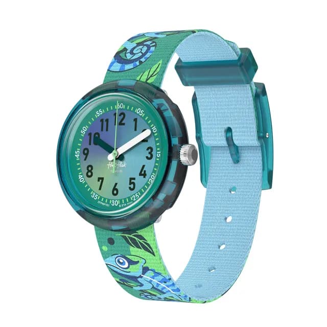 【Flik Flak】兒童手錶 CAMO FRIENDS /兒童禮物/安全防水/瑞士製造 FPNP161(31.85mm)