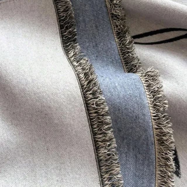 【WOONUE】超柔質感羊毛圍巾雅緻富貴牡丹藍花百搭披肩藏青(新年送禮過年閨蜜生日禮物媽媽女友老婆禮物)