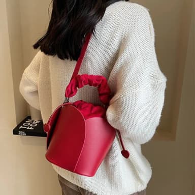 【LEEHER】圓筒水桶包/手提包/水桶包/斜背包/結婚包/菜籃子包/新娘包包/手提水桶包/生日禮物