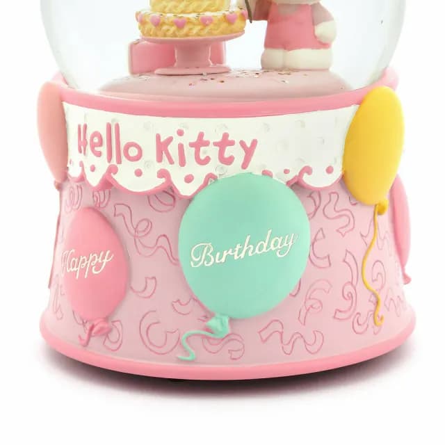 【JARLL 讚爾藝術】Hello Kitty 生日 水晶球音樂盒(生日禮物 新居禮物 閨蜜禮物 情人節禮物)