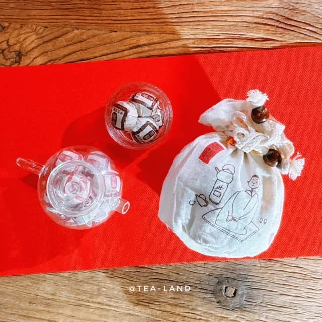【茶韻】普洱茶農殘檢驗合格迷你沱250g六口味透氣麻袋版茶葉禮盒(菊花.荷葉.玫瑰.糯米香.羅漢果.桂花)