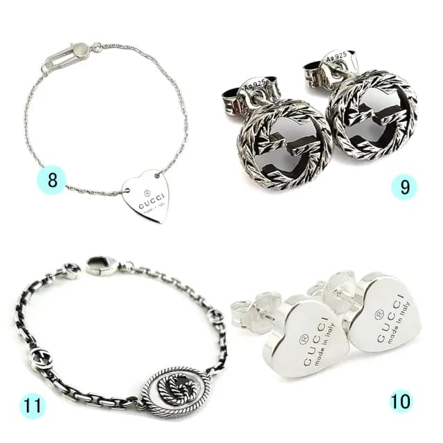【GUCCI 古馳】925純銀雙G墜飾手鍊/項鍊/絲巾(30款任選)