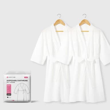 【Loga】免洗滅菌浴袍 拋棄式睡衣 情侶睡袍 一次性旅行用品 男女通用 浴衣 旅行用品(38女王節 母親節禮物)