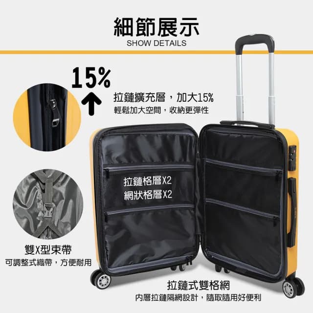 【Alldma官方直營】鷗德馬 打龜號20吋登機箱(TSA海關鎖、鋁合金拉桿、360度飛機輪、耐摔耐刮、可加大)