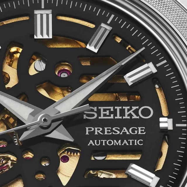 【SEIKO 精工】PRESAGE系列 復古風 重機 鏤空機械腕錶 父親節 禮物  送禮 推薦(SSA461J1/4R72-00C0J)