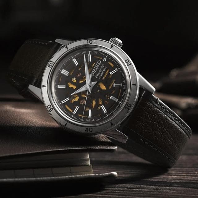 【SEIKO 精工】PRESAGE系列 Style60’s 復古風 重機引擎 機械腕錶 母親節 禮物 推薦(SSA461J1/4R72-00C0J)