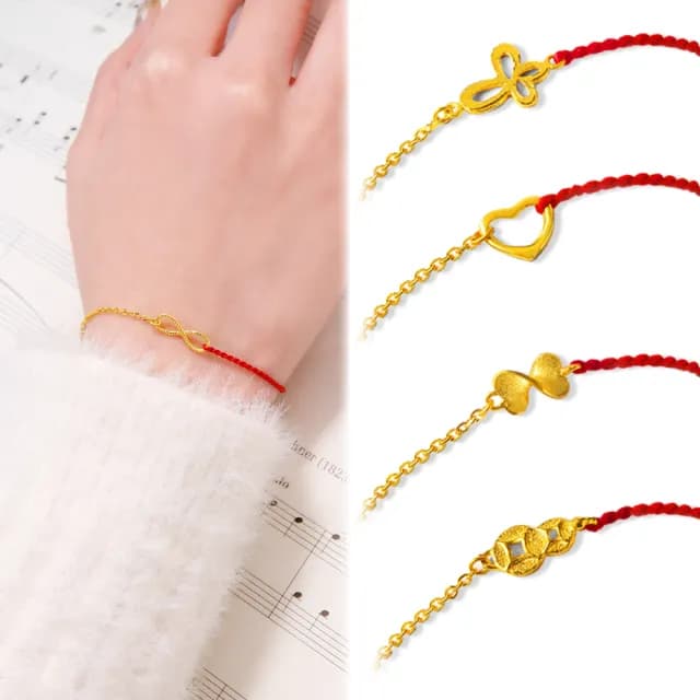 【GJS 金敬順】雙11黃金手鍊 半繩半鍊 多選款(金重:0.43錢/+-0.05錢)