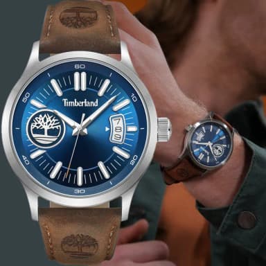 【Timberland】天柏嵐 Trumbull 日期大樹手錶-藍/45mm 禮物 送禮 推薦(TDWGB0041005)