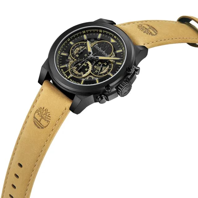 【Timberland】天柏嵐 FAST STRIKE 三眼計時手錶-黑/46mm 禮物 送禮 推薦(TDWGB0056003)