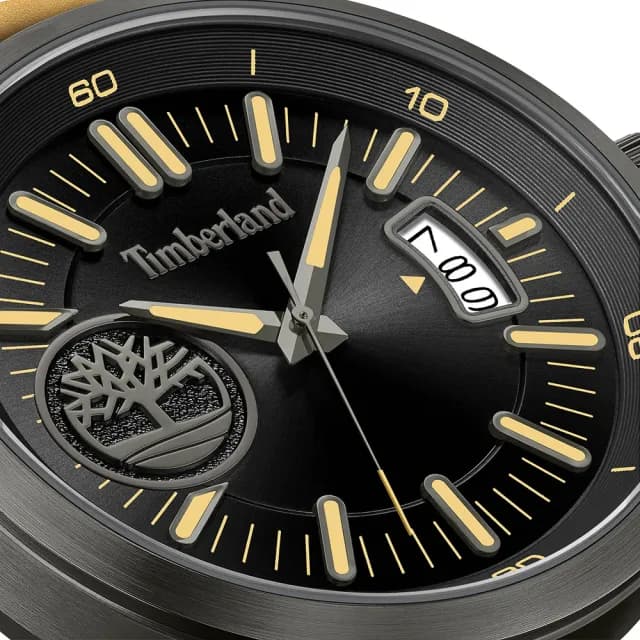 【Timberland】天柏嵐 Trumbull 日期大樹手錶-黑/45mm 禮物 送禮 推薦(TDWGB0041006)