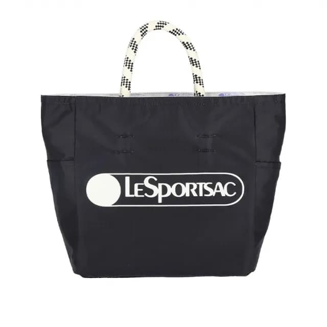 【Lesportsac】中型雙面托特包 手提包 送禮 禮物(藍紫色簡約風)