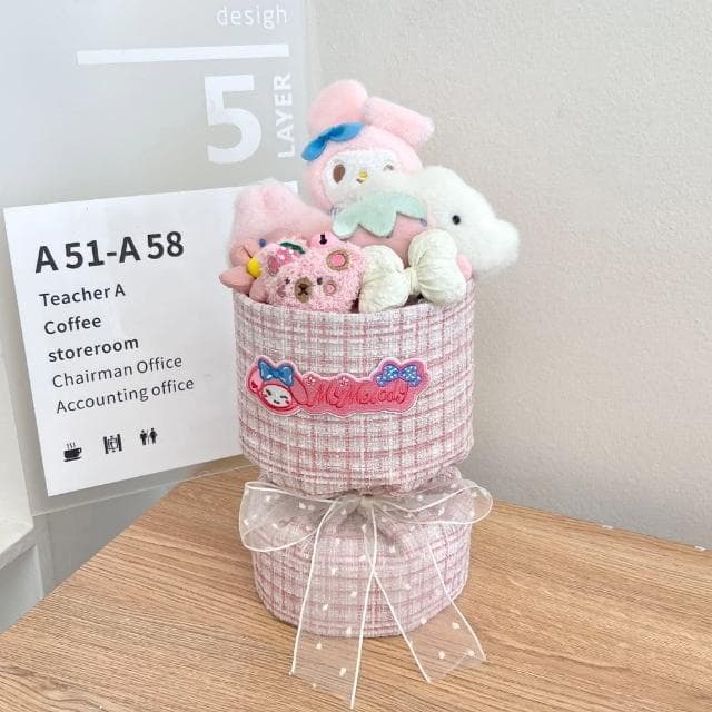 【天使愛美麗】卡通玩偶花束 公仔毛絨花束創意禮物(情人節 母親節 教師節 畢業 婚禮)