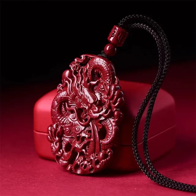 【LEEHER】硃砂項鍊/避邪項鍊/項鍊/繩鍊/編織項鍊/雕刻項鍊/送長輩/保平安/雙面雕刻/項鍊掛繩/禮物/