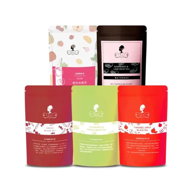 【午茶夫人】精選風味茶系列x5袋任選(太妃糖紅/焦糖蘋果紅/蜜桃烏龍/洋甘菊香柚/覆盆子萊姆)