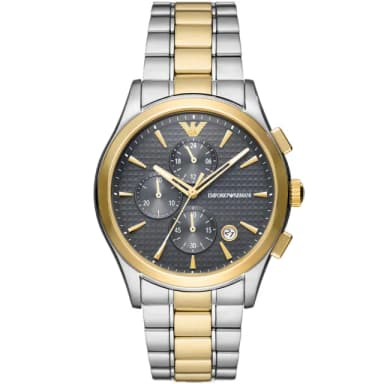 【EMPORIO ARMANI】亞曼尼 紳男計時手錶-43mm 禮物 送禮 推薦(AR11527)