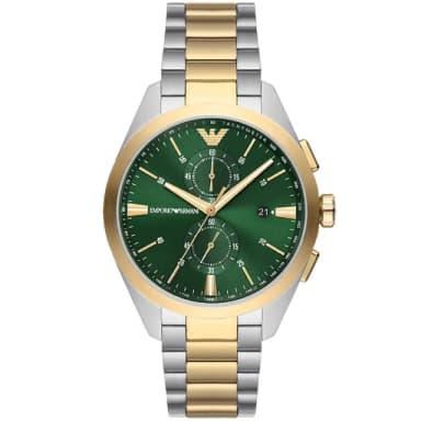【EMPORIO ARMANI】亞曼尼 紳男計時手錶-43mm 禮物 送禮 推薦(AR11511)