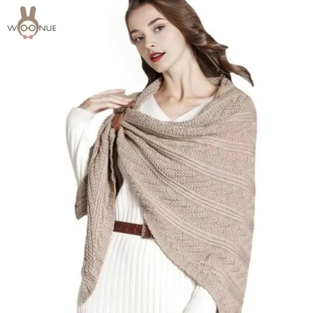 【WOONUE】專櫃精品歐美風高質感親膚柔軟保暖時尚披肩(四季穿搭冷氣房女友老婆母親奶奶生日節日禮物)