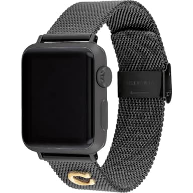 【COACH】Apple Watch 錶帶 38/40/41mm 適用 C字米蘭錶帶-黑色 520禮物 送禮(不含手錶)