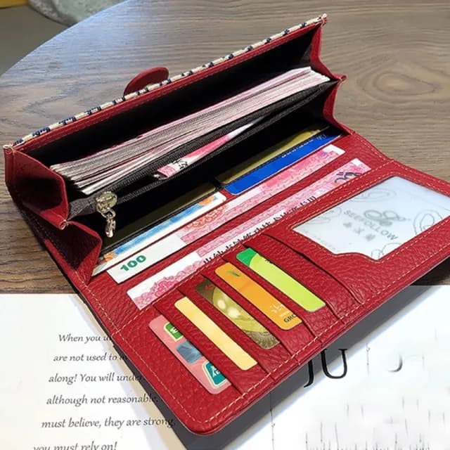 【MoonDy】雙11 長夾 皮夾 長款錢包 帆布錢包 多卡位錢包 大容量錢包 招財錢包 女錢包 真皮包包