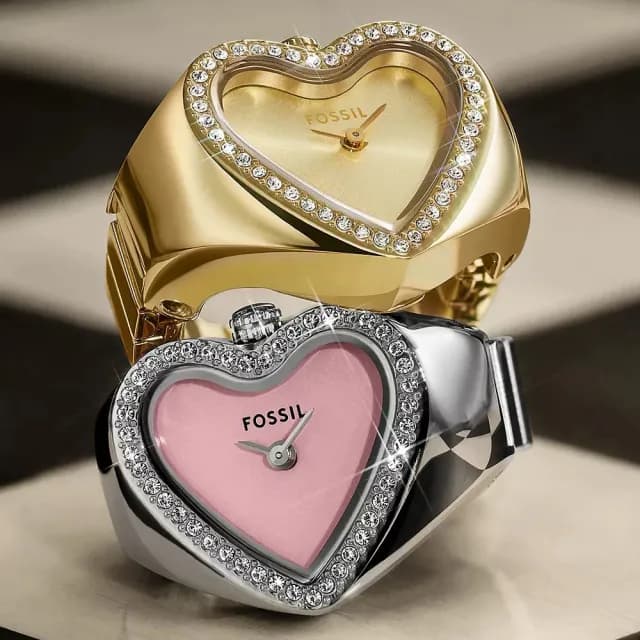 【FOSSIL】Watch Ring 心型手錶戒指 禮物 送禮 推薦(任選一款)