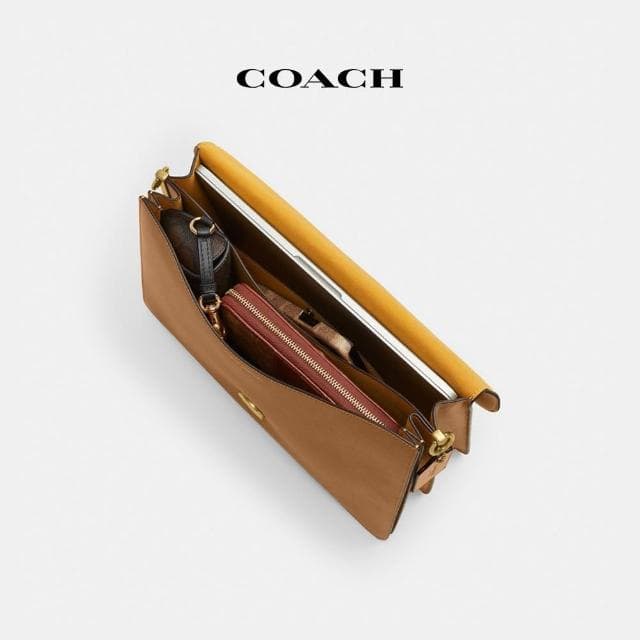 【COACH】蔻馳官方直營 CHAIN TABBY 35號鏈帶單肩手袋 單肩包 斜背包-多色可選(CY921)