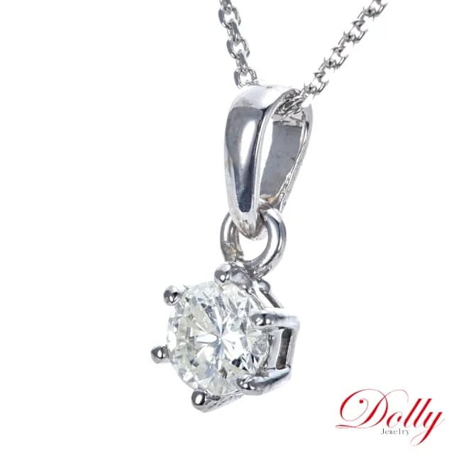 【DOLLY】0.30克拉 天然鑽石完美車工14K金鎖骨鍊-040(母親節 長輩送禮 交換禮物首選)