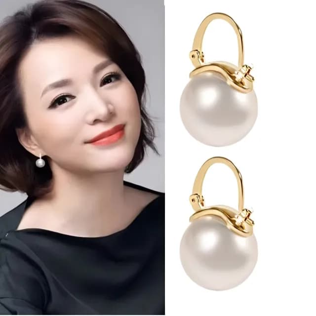 【氣質必備】貴氣貝珠925純銀針珠耳扣(耳飾 耳圈 耳釘 耳環 耳墜 飾品 耳朵配件 造型 婚禮穿搭)