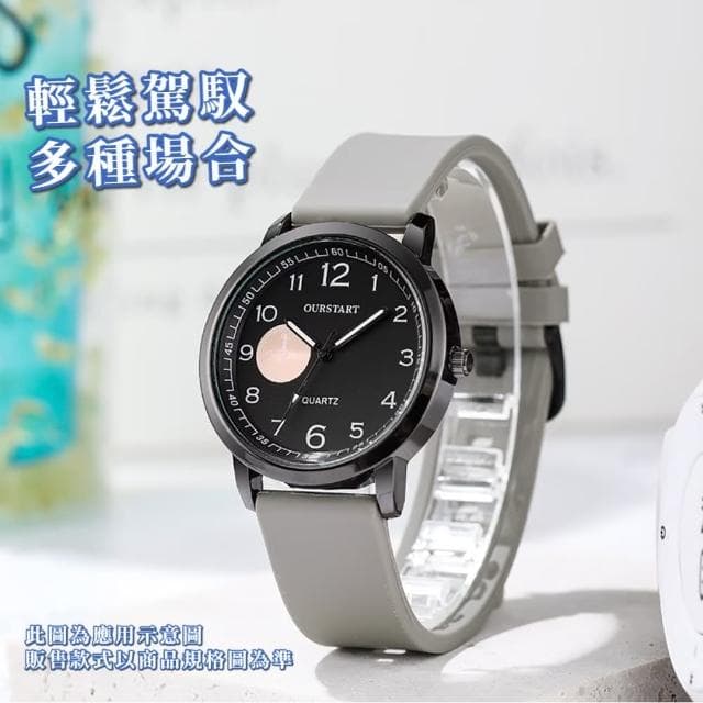 【質感耐看】百搭矽膠錶帶石英錶(手錶 休閒錶 兒童錶 女錶 考場 男錶 數字錶 腕錶 商務錶)
