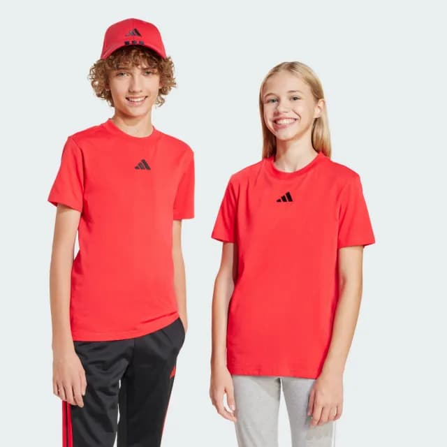 【adidas 愛迪達】ESSENTIALS 短袖上衣 T恤 童裝 JE1372