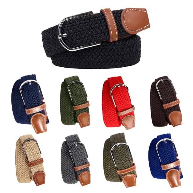 【DREAMCATCHER】無孔彈力編織皮帶(皮帶/編織皮帶/休閒皮帶/女用皮帶/腰帶/男皮帶/牛仔褲腰帶/父親節禮物)