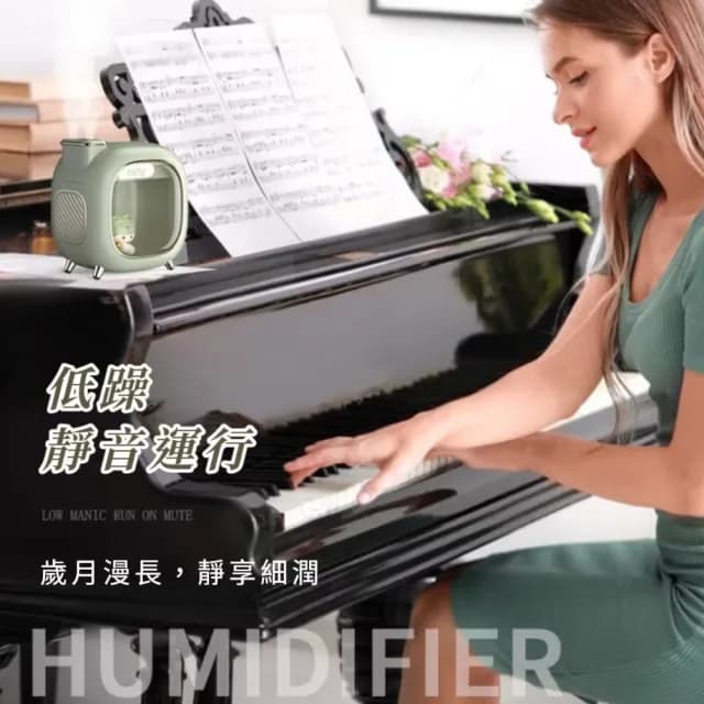 【叢林小屋】太空艙小貓雙噴加濕器(七彩夜燈 靜音 奈米霧化 噴霧水氧機 香薰機 空氣 香氛機  生日禮物)