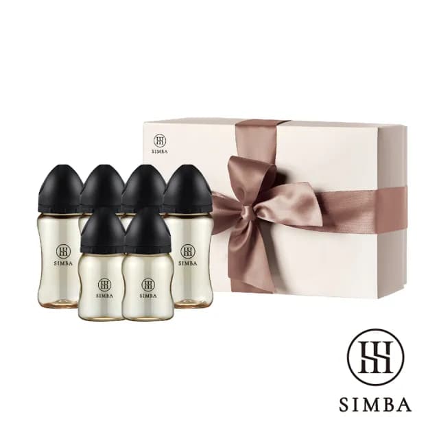 【Simba 小獅王辛巴官方直營】蘊蜜鉑金PPSU寬口奶瓶禮盒(摩卡慕斯/蒔黑)