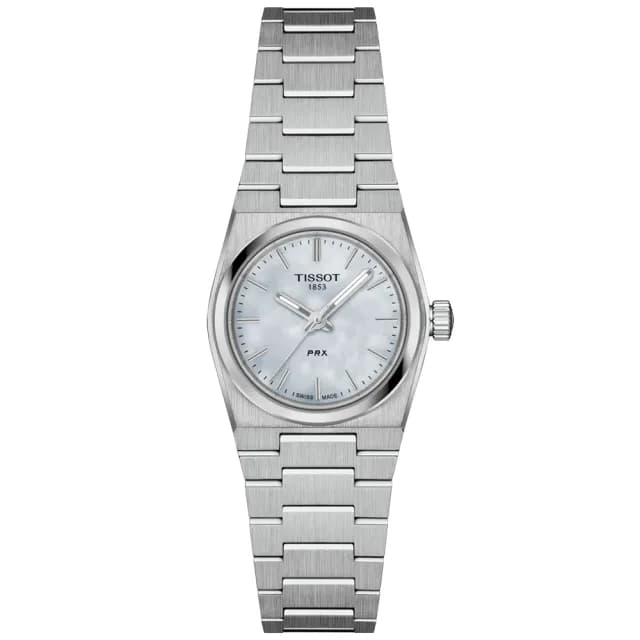 【TISSOT 天梭】PRX系列 1970復刻 復古珍珠貝腕錶 父親節 禮物 送禮 推薦(T1370101111100)