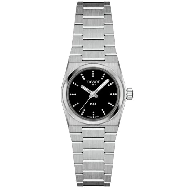 【TISSOT 天梭 官方授權】PRX系列 時尚真鑽石英腕錶 畢業禮物 送禮 推薦(T1370101105600)