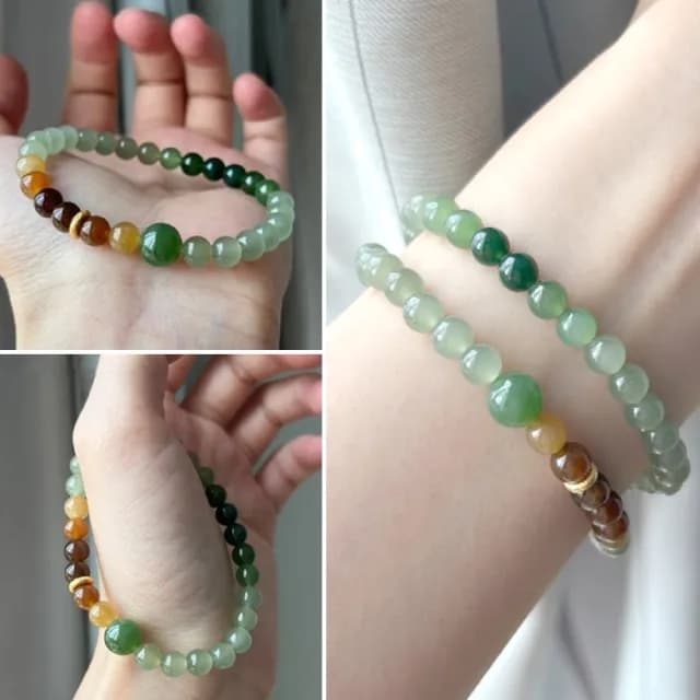 【LEESA】父親節禮物 和田玉手串\碧玉手串\圓珠手鍊\漸變手鍊\手鍊\生日禮物\玉手鍊\保平安\驅邪納福\手串\