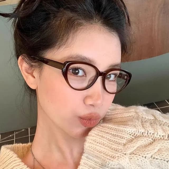 【MoonDy】情人節禮物 眼鏡女 鏡框 鏡架 眼鏡框 眼鏡架 tr90鏡框 黑框眼鏡 素顏眼鏡 復古眼鏡 猫眼眼鏡 顯