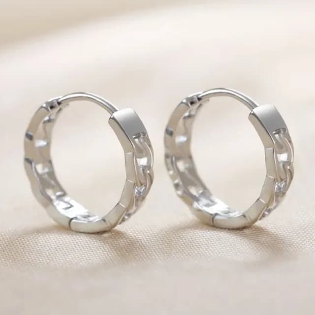 【LEEHER】雙11 情人節禮物/耳環/鏈條耳環/925/純銀耳環/耳飾/韓國飾品/ins風/個性耳環/純銀飾