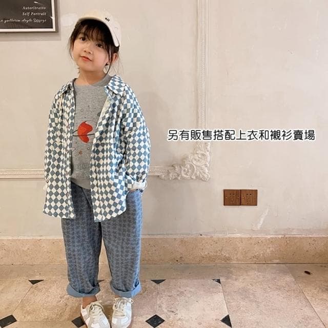【橘魔法】復古寬鬆滿印星星後鬆緊休閒褲(長褲 大童 哈倫褲 燈籠褲 褲子 童裝 男童 女童)