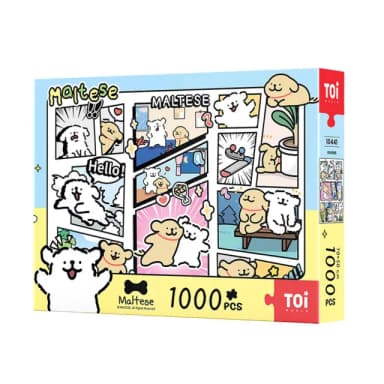 【TOi 圖益】線條小狗系列-修狗愛情觀 拼圖1000片(成人治癒手工DIY生日插畫桌遊動漫新年禮物)