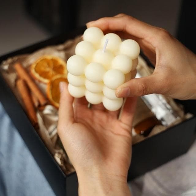 【PURARE】浪漫香氛質感禮盒(含棕瓶香氛蠟燭、立體香氛蠟燭、擴香瓶、燈串、肉桂、檸檬各1組)