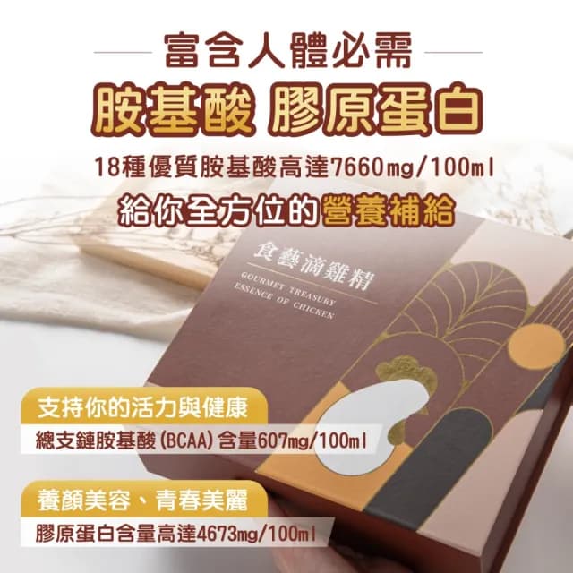 【食藝文匯】滴雞精禮盒10入/60ml(常溫 高蛋白質 送禮 年節 中秋 伴手禮)