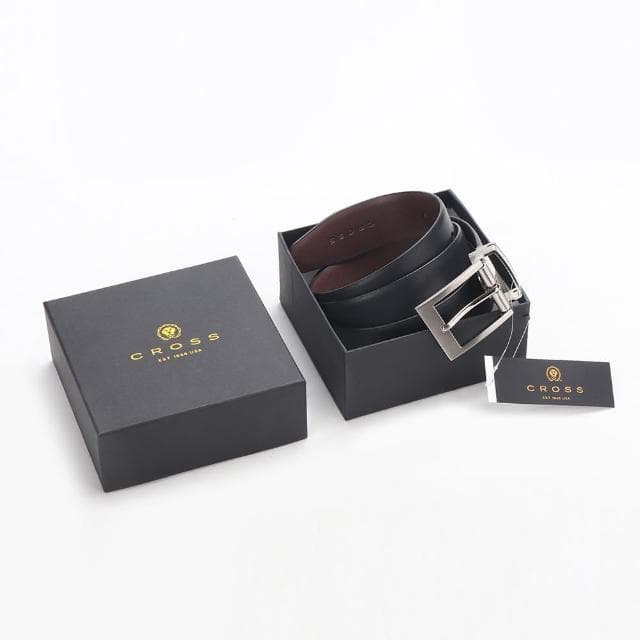 【CROSS】台灣總經銷 限量2折 頂級小牛皮皮革男用皮帶 全新專櫃展示品(送禮盒提袋 送禮/交換禮物/現貨)