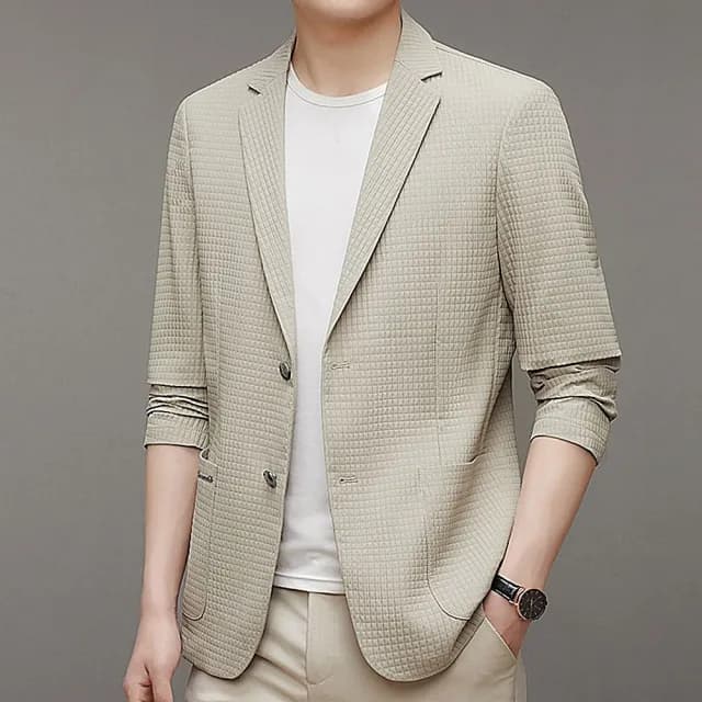 【米蘭精品】現貨秒發 西裝外套休閒西服(夏季輕薄西服純色男外套父親節禮物4色74eb2)